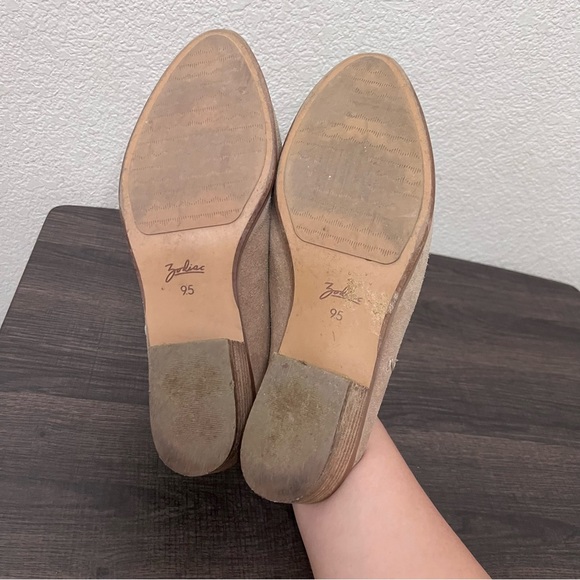 Zodiac tan leather slip on mules with heel western boho size 9.5 - Picture 12 of 14